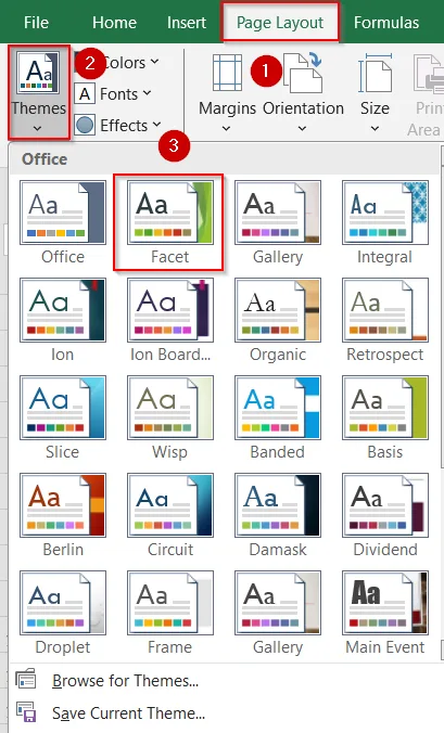 Apply Excel Themes to Instantly Update Chart Color Schemes