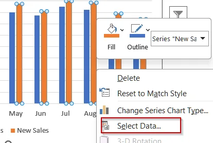 Display Percentage Change Using Error Bars