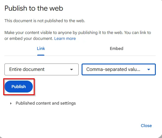 Steps to Sync Data From Excel to Google Sheets
