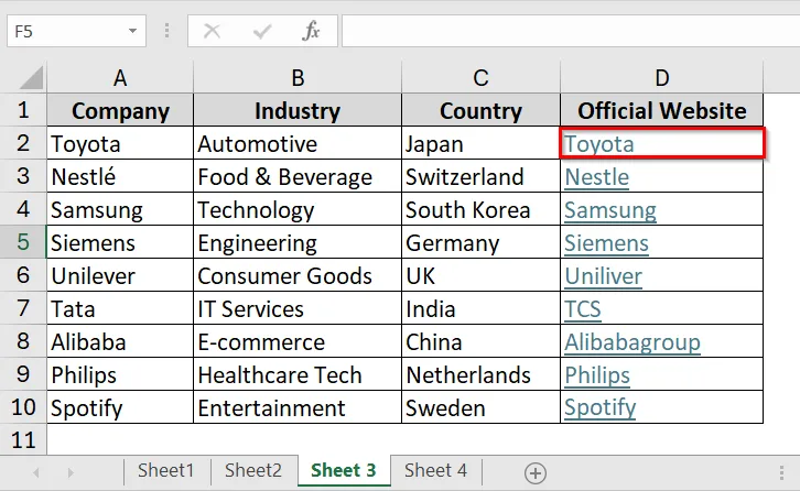 Using the Edit Hyperlink Window to Copy a Hyperlink in Excel