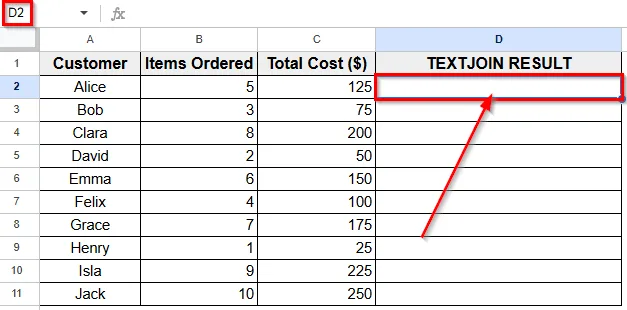 Using the TEXTJOIN Function