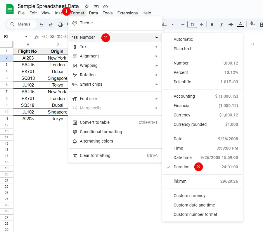 Calculate Duration Between Two Times Using Modified Subtraction Method