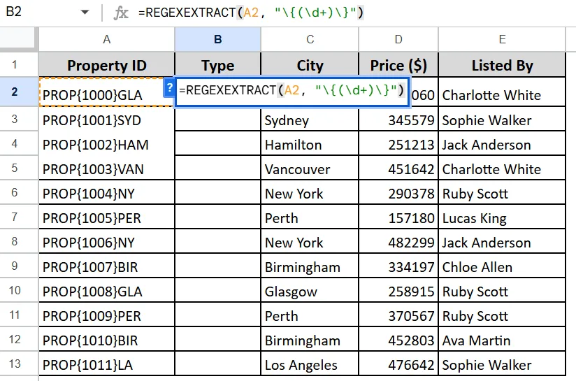 Extract Text Between Curly Braces