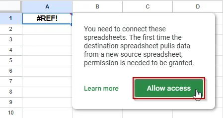 Link Data Between Google Sheets Files Using IMPORTRANGE
