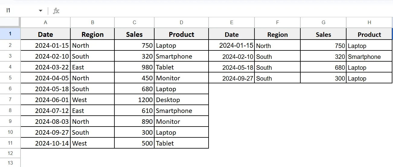 Google Sheets Query Using OR Operator