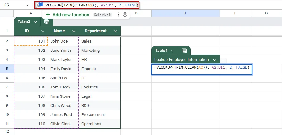 #N/A Error in VLOOKUP Due to Hidden Characters or Formatting
