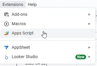 Using AppScript Code