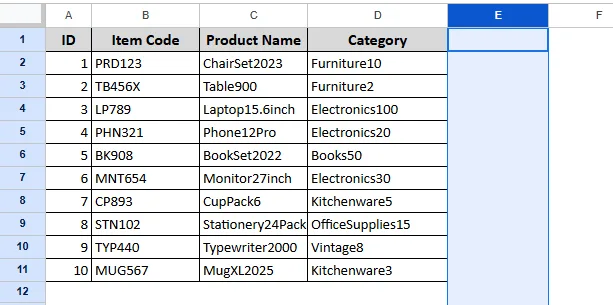 Using Keyboard Shortcut to Hide Unused Cells