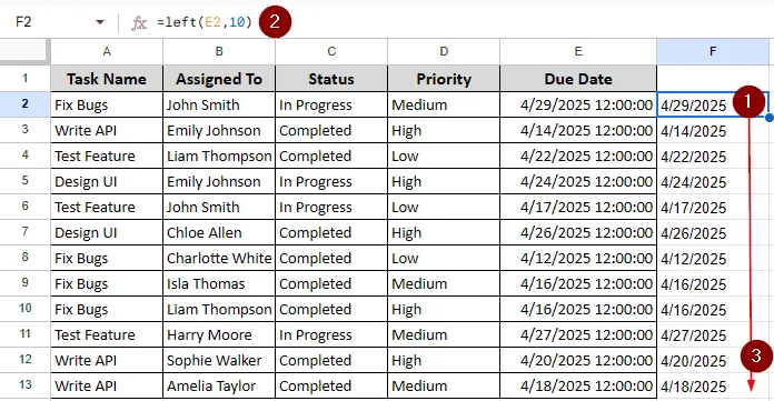 Extracting Only Date from Date and Time