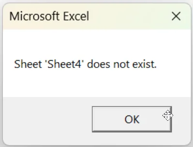 Check If the Sheet Exists in the Current Workbook
