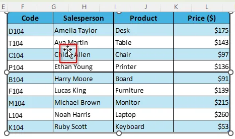 Turn an Excel Table into a Movable Picture