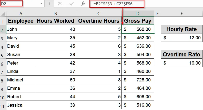 Locking Multiple Cells in a Formula with Absolute Reference