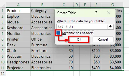Convert Image to Table Using Excel’s Built-In Feature