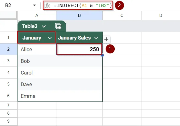 Create a Dynamic Reference Using INDIRECT Function