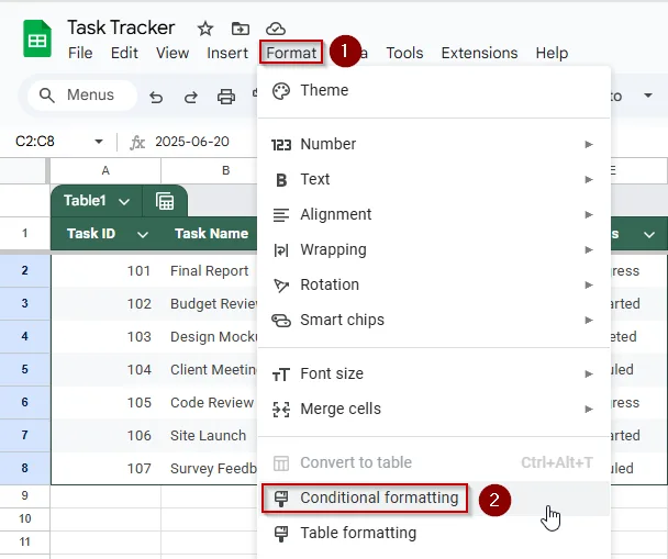 Automatically Highlight Recent Dates from the Past 7 Days Using Conditional Formatting