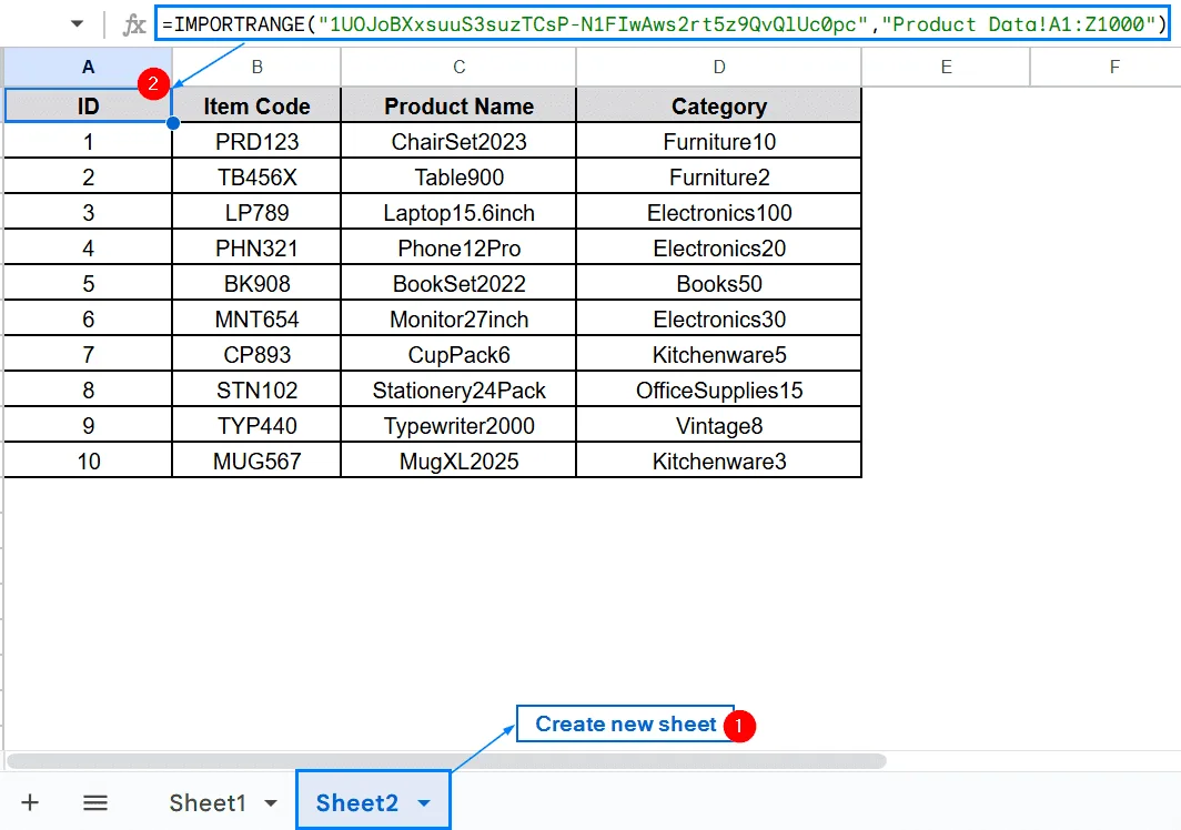 Hide Sheets by Using the IMPORTRANGE Function