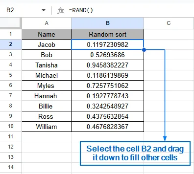 Randomize List Using RAND Function