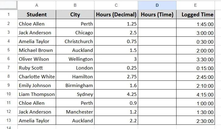 Conversion Between Decimal and Time