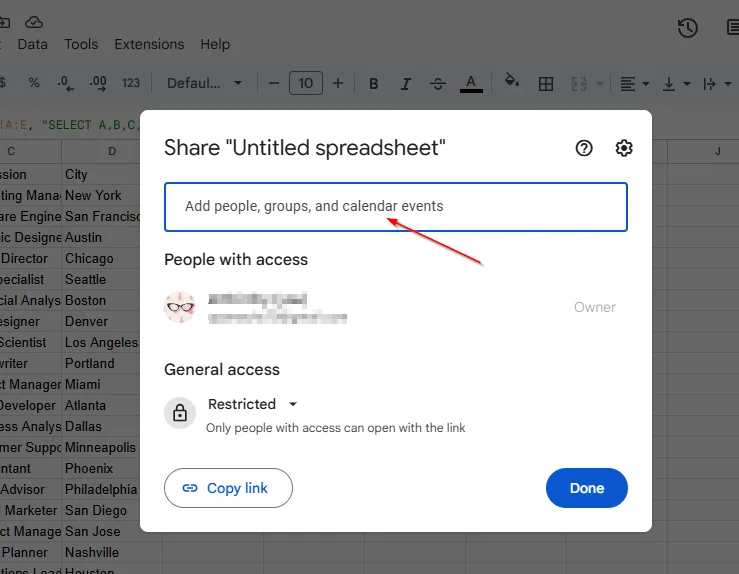 Hide Columns in Google Sheets from Certain Users Using the QUERY Function-7