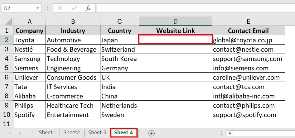 Using the Edit Hyperlink Window to Copy a Hyperlink in Excel