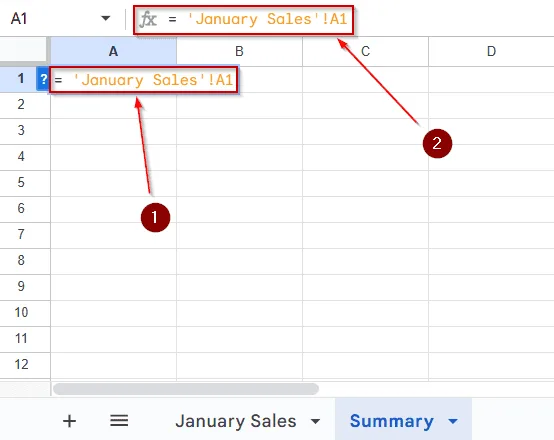 Reference a Cell in a Sheet with Spaces in Its Name