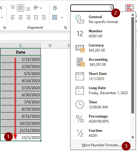 Changing Number Format