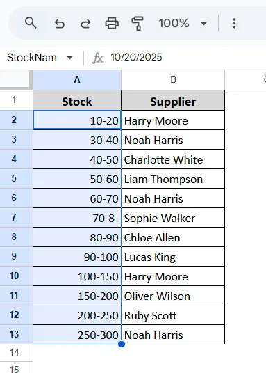 Create a Drop-down List Using a Named Range
