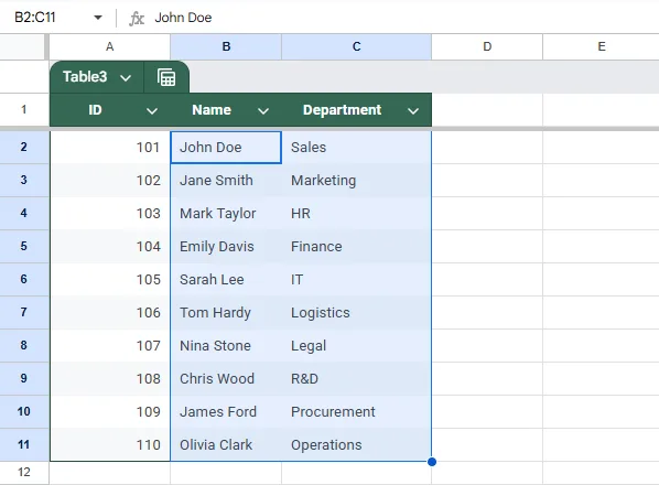 Fixing VLOOKUP Out of Bounds Range Error in Google Sheets
