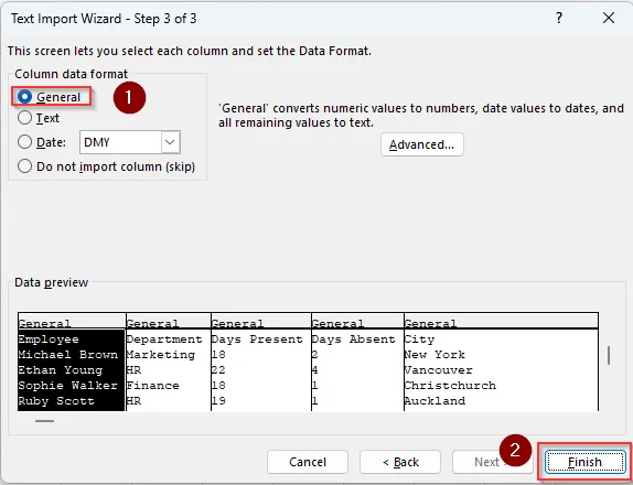 Directly Open the Text File in Excel