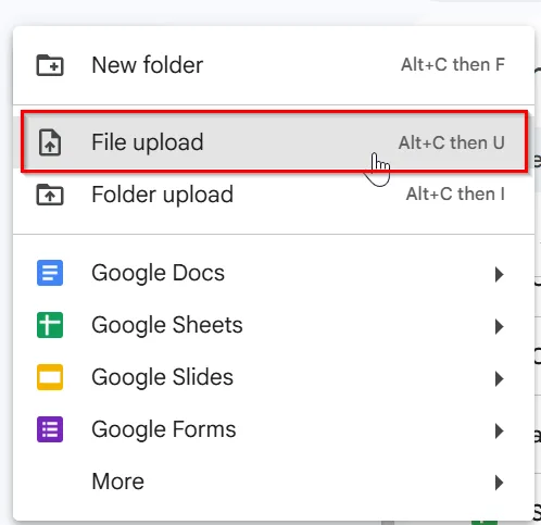 Directly Opening an Excel File into Google Sheets