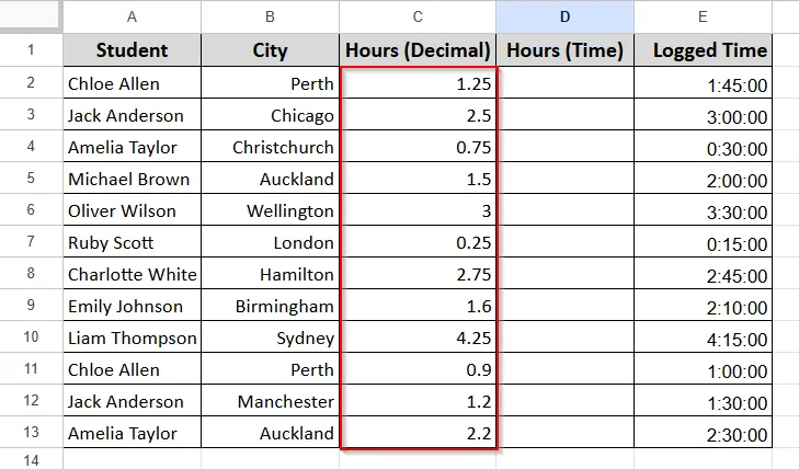 Conversion Between Decimal and Time