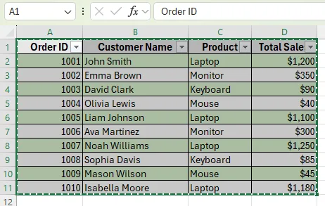 Copy and Paste as Values to Break Table Formatting