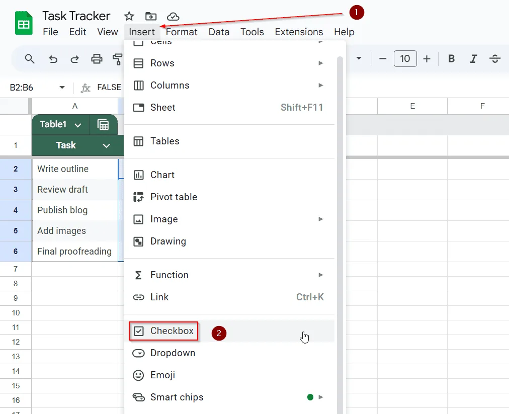 Autofill Date on the Sheet When a Checkbox Is Ticked