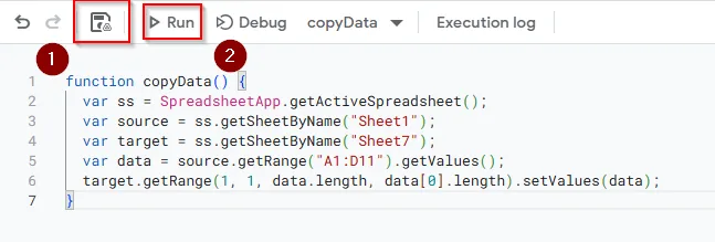 Using Google Apps Script to Copy Data Programmatically