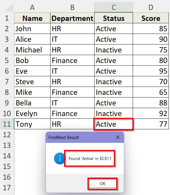 Find All Occurrences of a Word Using FindNext Method