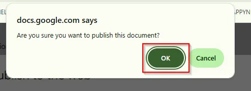 Publish to the Web as CSV