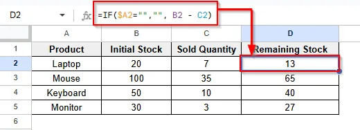 Using Pivot Table