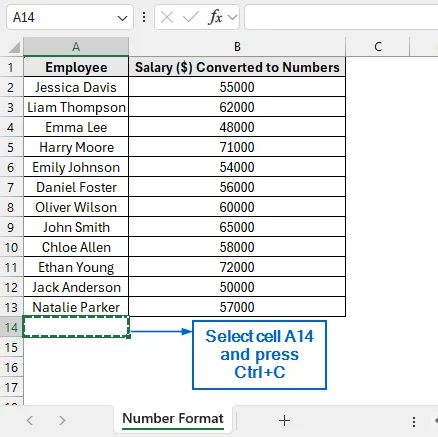 Use the Paste Special Tool to Transform Column into Number