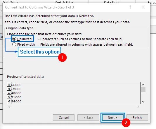 Convert Column to Number Using Text to Column Feature