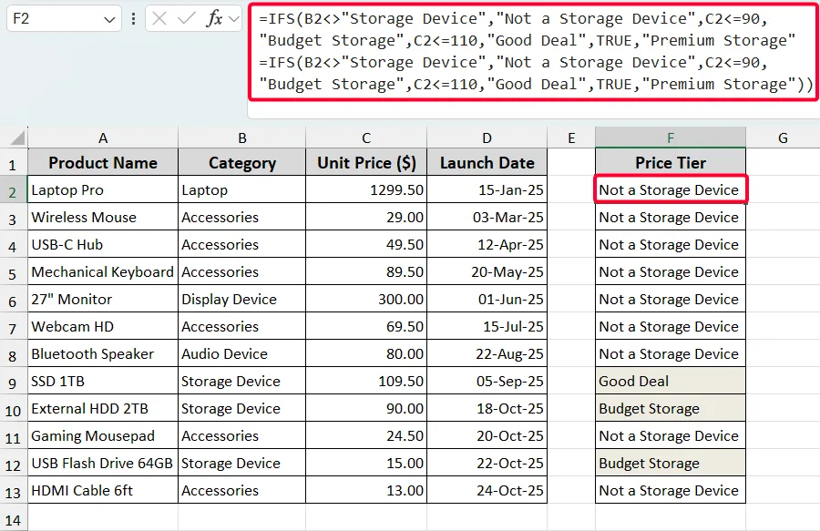 Display Text Based on Values with Conditional Logic