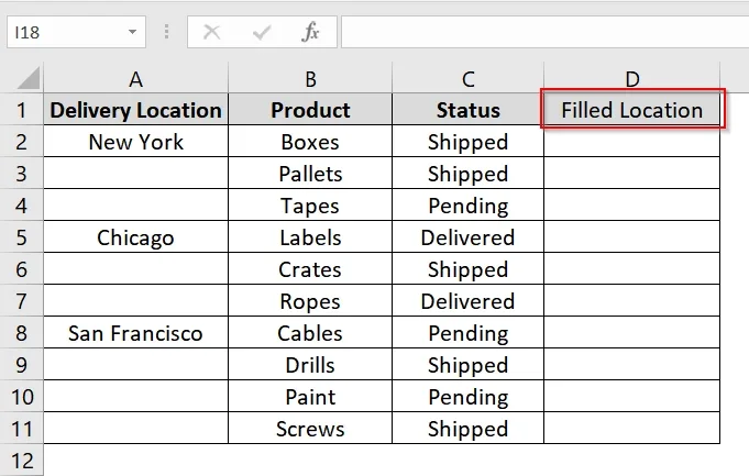 Using Formula in New Column