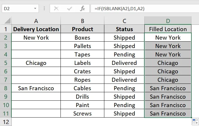 Using Formula in New Column
