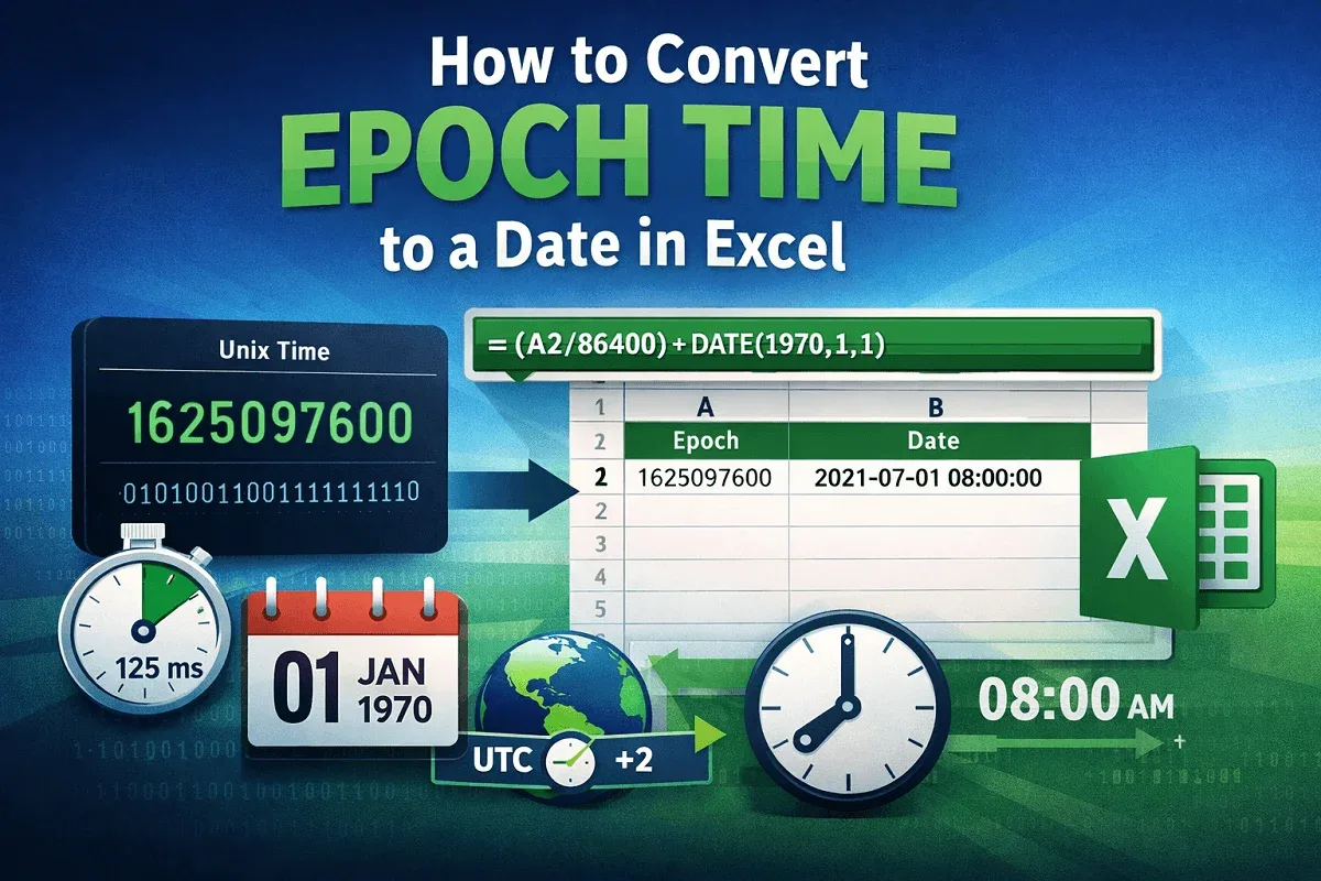 How to Convert Epoch Time to a Date in Excel