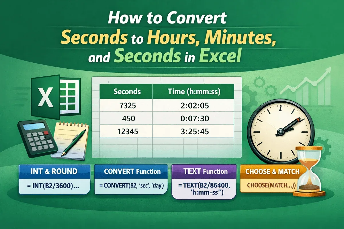 How to Convert Seconds to Hours, Minutes, and Seconds in Excel