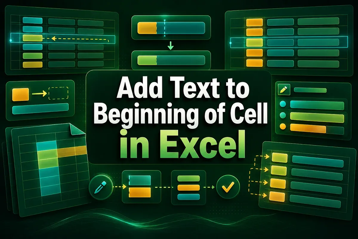 How to Add Text to Beginning of Cell in Excel (7 Easy Methods)