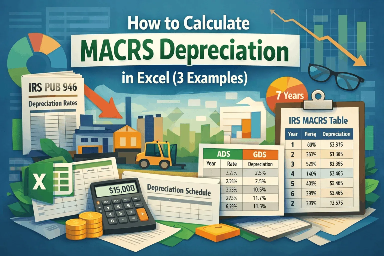 How to Calculate MACRS Depreciation in Excel (3 Examples)