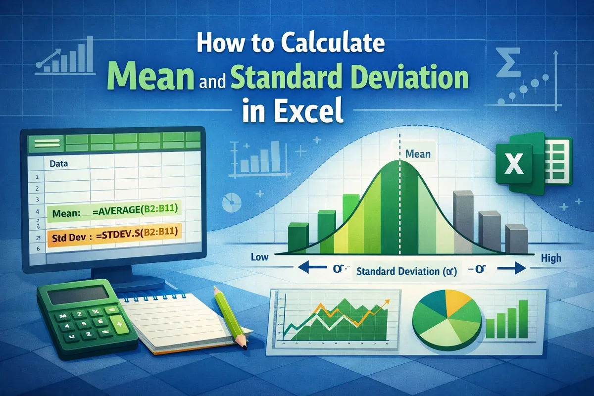 How to Calculate Mean and Standard Deviation in Excel