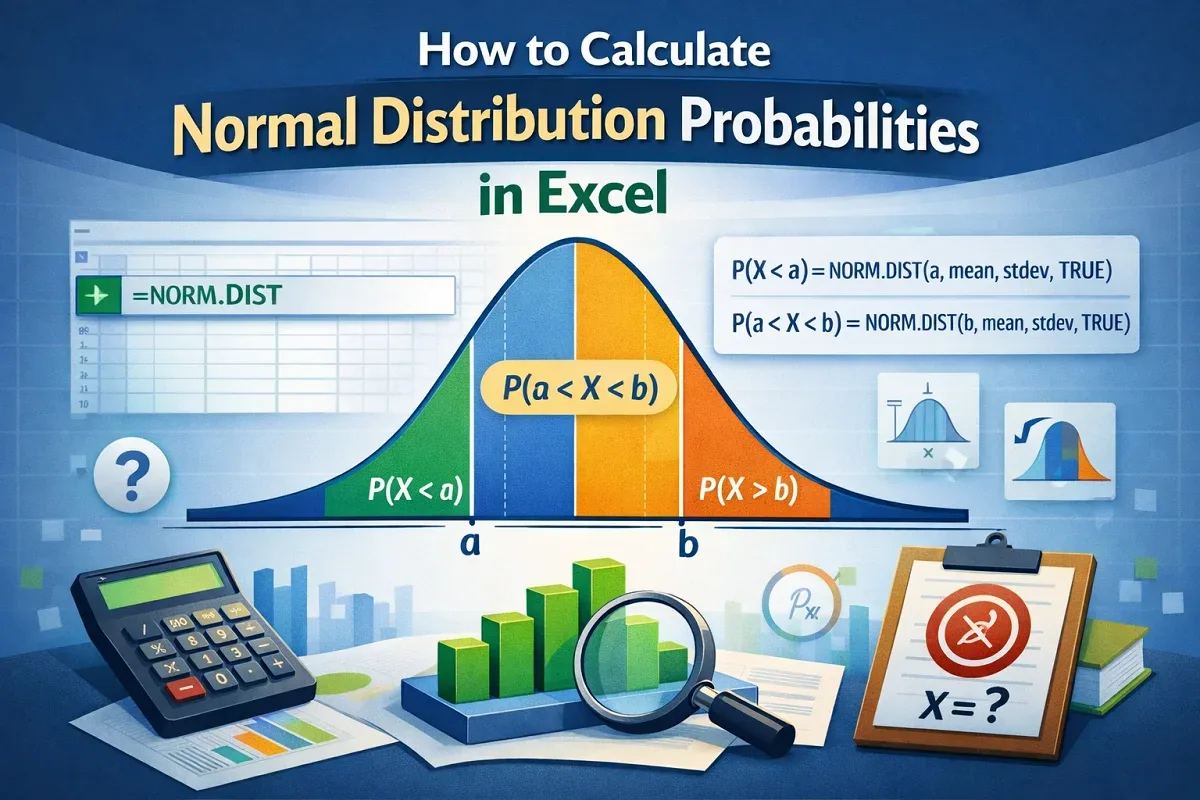 How to Calculate Normal Distribution Probabilities in Excel