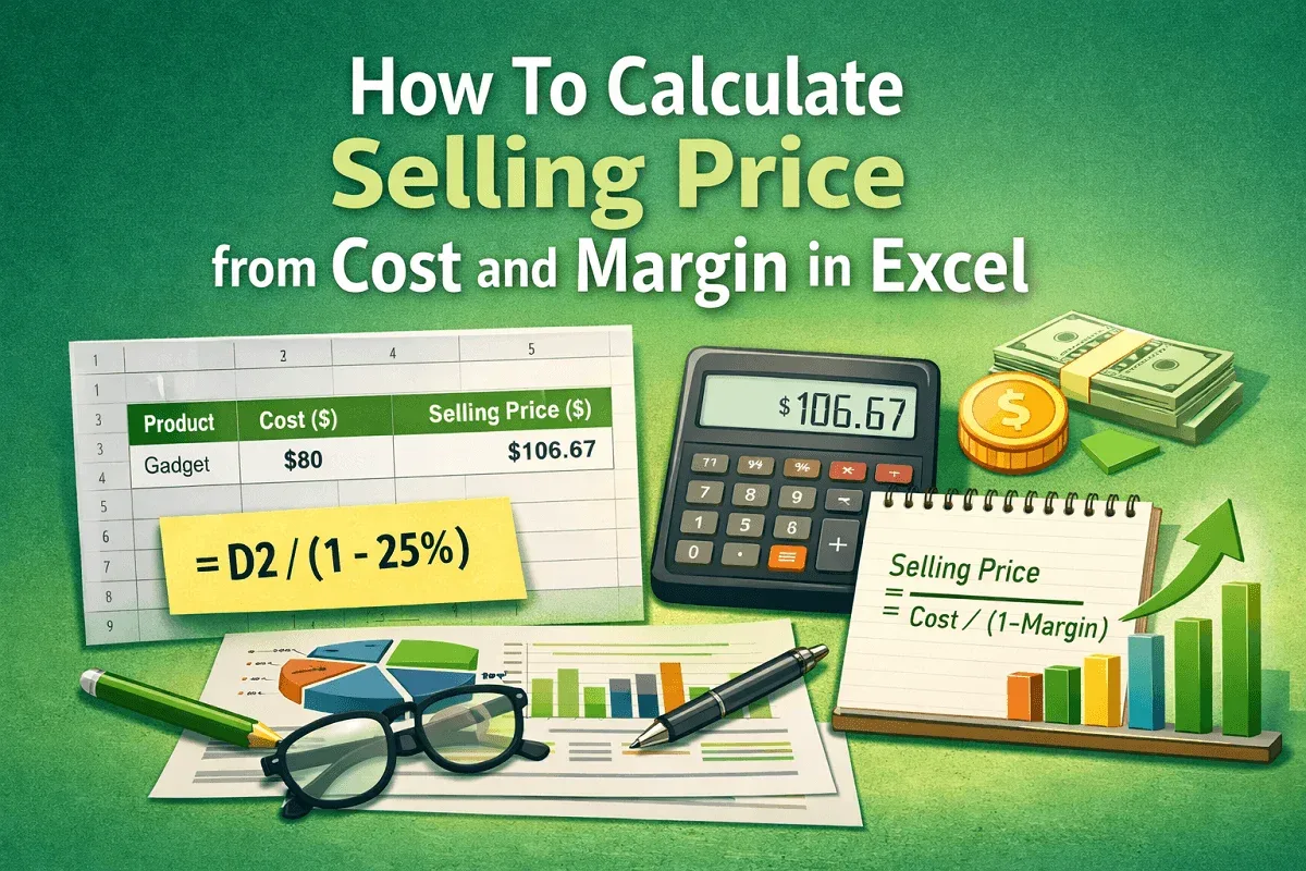 How To Calculate Selling Price from Cost and Margin in Excel