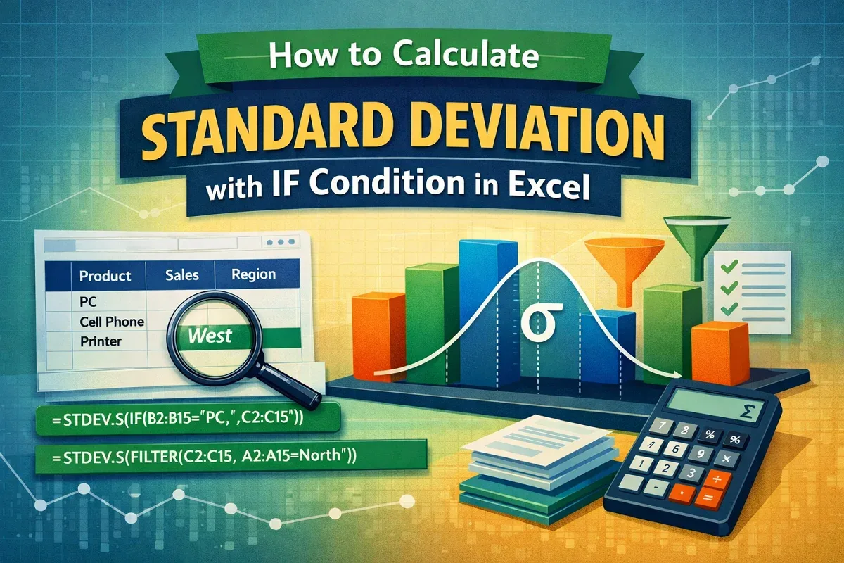 How to Calculate Standard Deviation with IF Condition in Excel